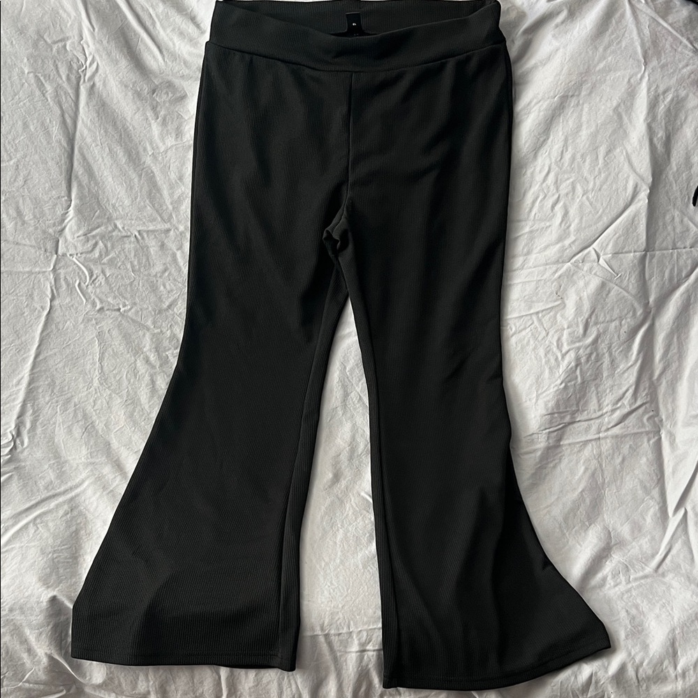 SHEIN Black Flare Pants